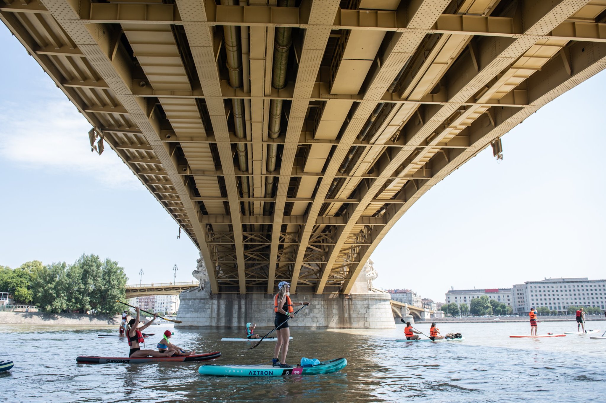 SUP-osok a Dunán Budapesten